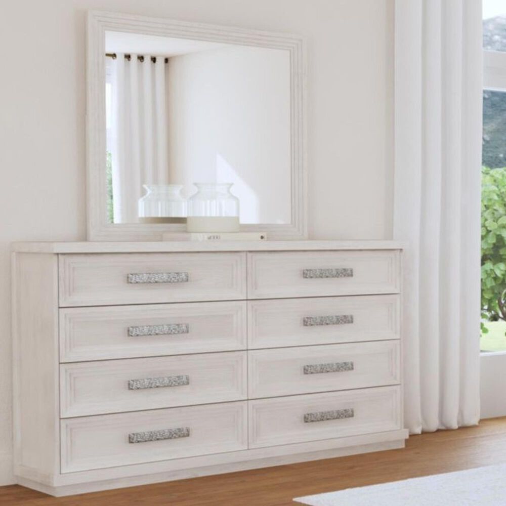 Mayberry Hill Avalanche Dresser and Mirror in Antique White, , large