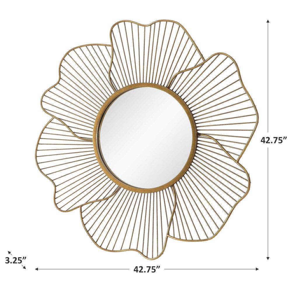 Uttermost Blossom Mirror in Gold Leaf, , large