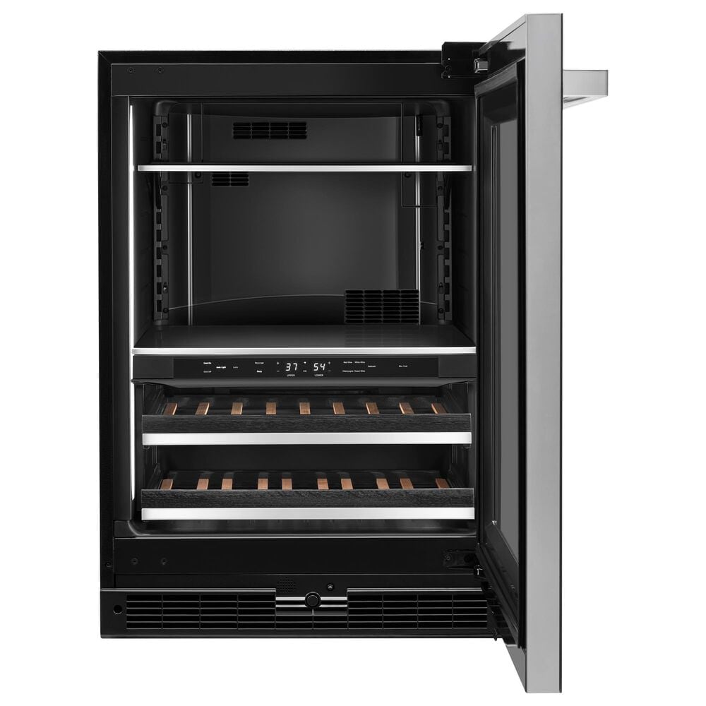 JennAir NOIR 24" Built-In Undercounter Beverage Center Left Swing in Black Stainless Steel, , large