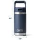 YETI Rambler Jr 12 Oz Kids Water Bottle with Straw Cap in Cherry Blossom, , large