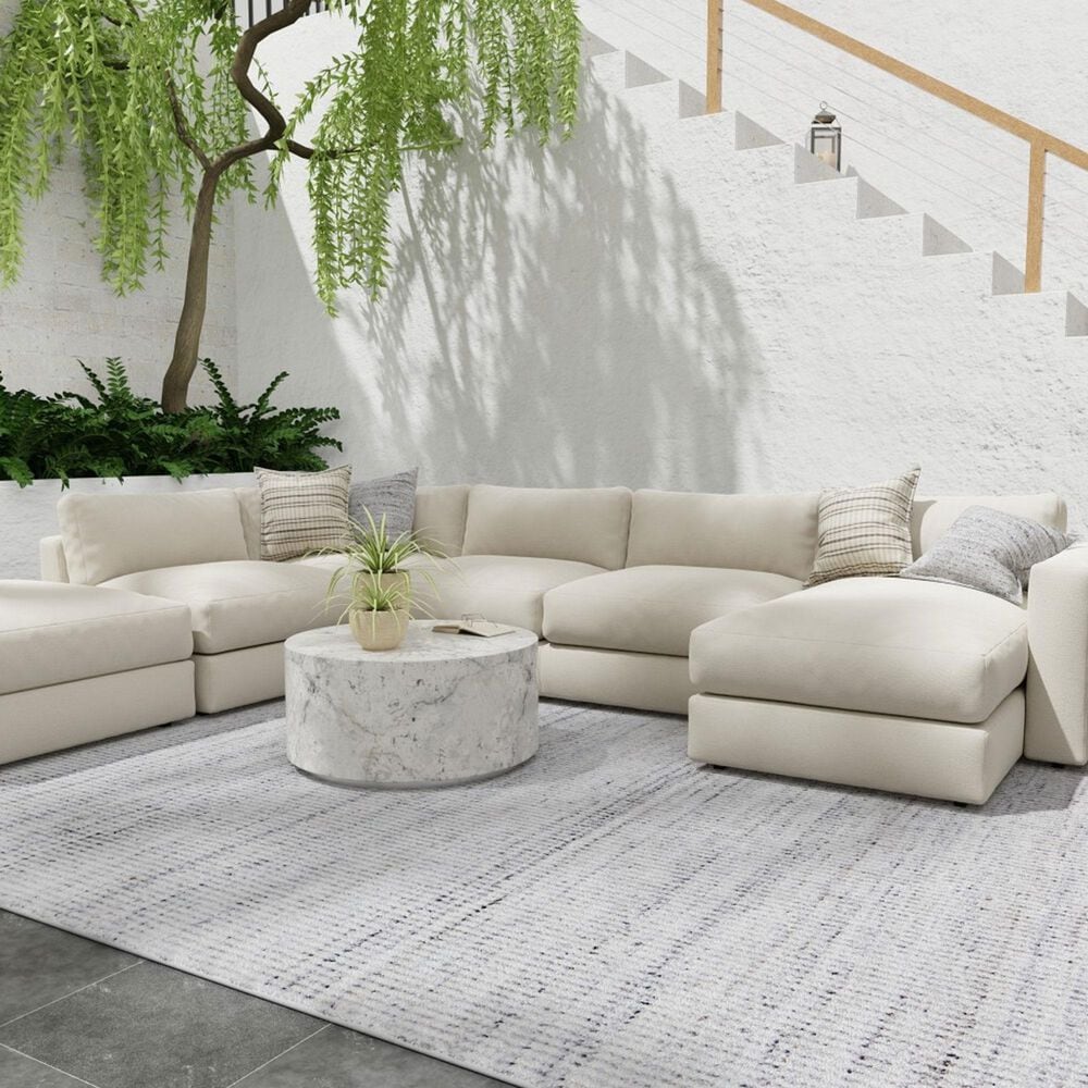Feizy Rugs Limerick 5&#39; x 8&#39; Gray Outdoor Rug, , large