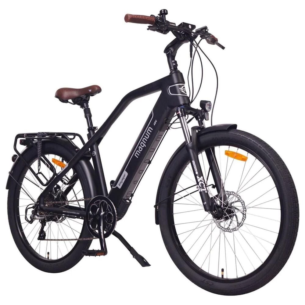 Magnum Voyager 26 Electric Bike in Matte Black and Silver, , large