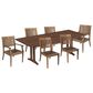 Timbertrail Foundations and Opal 7-Piece Patio Rectangular Dining Set in Chocolate Brown, , large