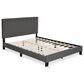HOMLUX Laval Queen Upholstered Platform Bed Frame in Stone, , large