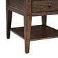 Belle Furnishings Lake House End Table in Rustic Brown Oak, , large
