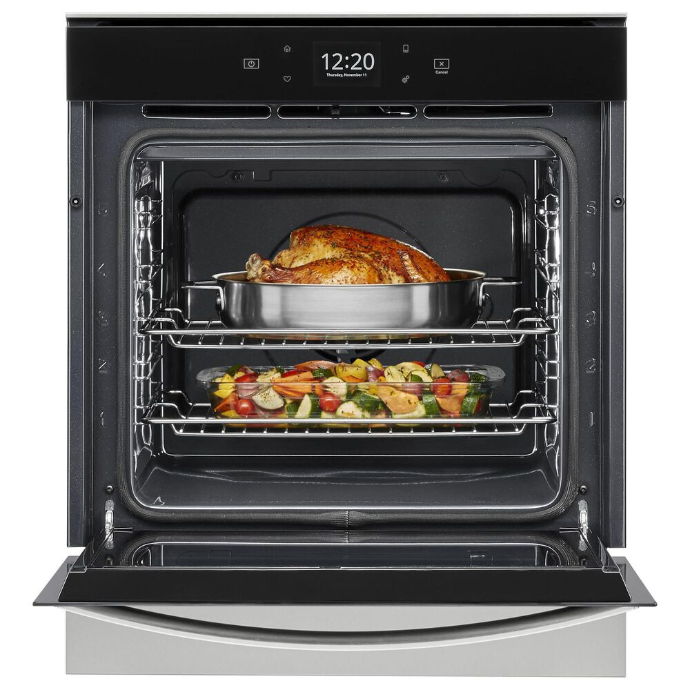 Whirlpool 24" Single Electric Wall Oven with Convection in Fingerprint