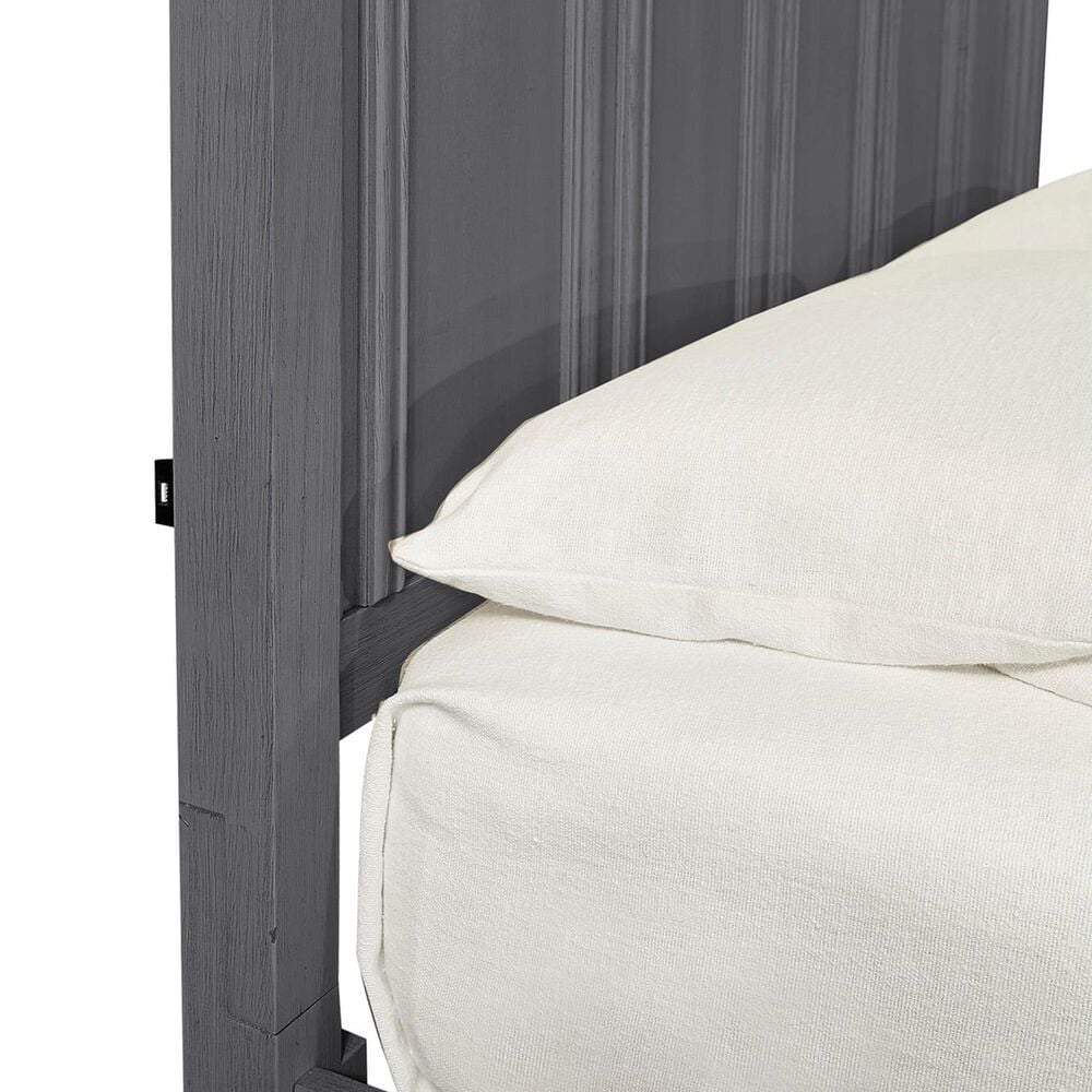 Riva Ridge Caraway King Storage Bed in Aged Slate with Charging ...