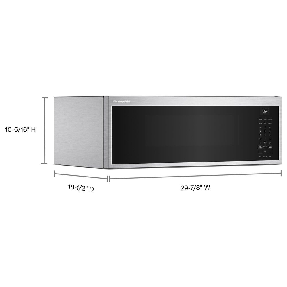 KitchenAid 1.1 Cu. Ft. Smart Low Profile Microwave Hood Combination in Fingerprint Resistant Stainless Steel, , large