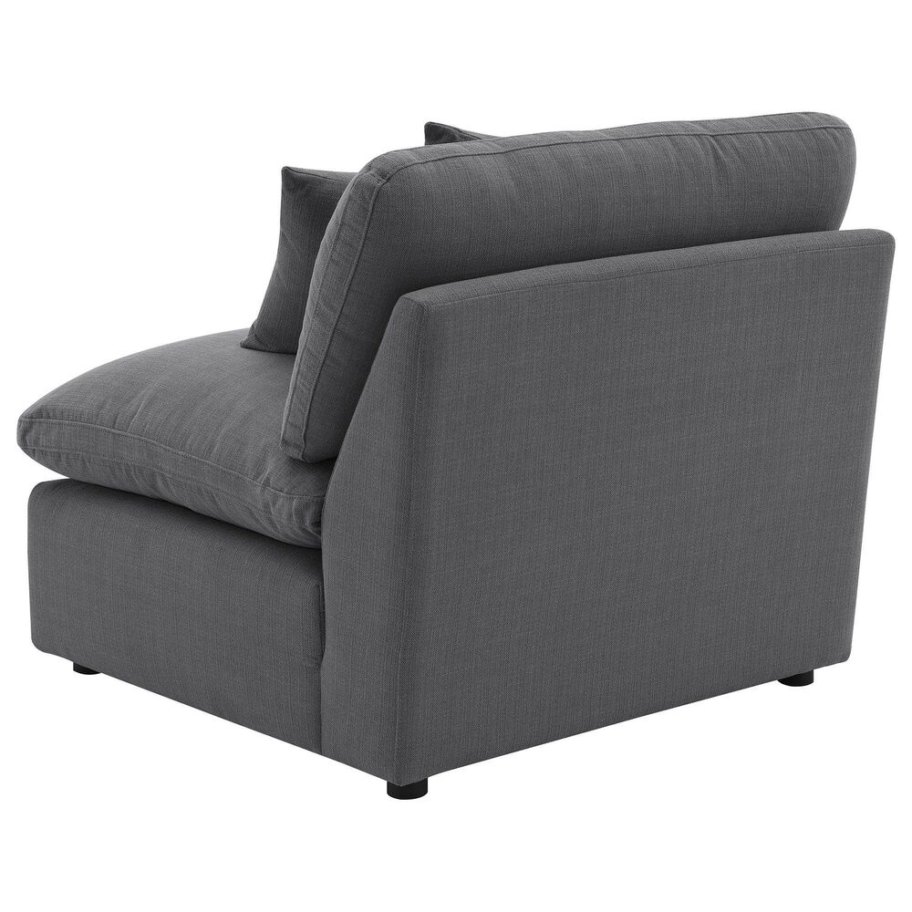 Coaster Hobson Accent Armless Chair in Charcoal, , large