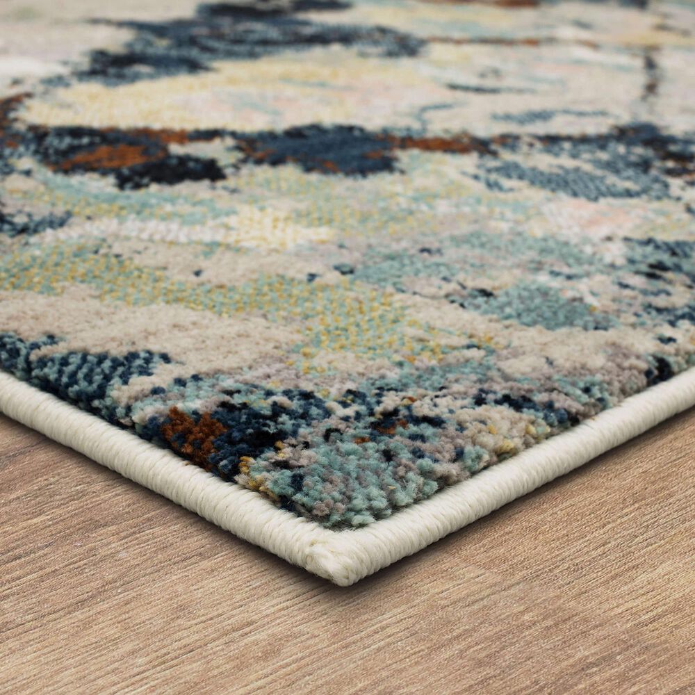 Karastan Epiphany Eroded Diamonds  2&#39;4&quot; x 7&#39;10&quot; Alabaster Runner, , large