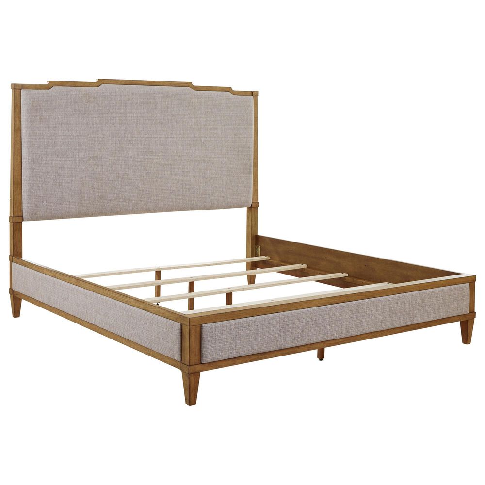 Ashley Sharlance 4-Piece King Panel Bedroom Set in Light Brown, , large