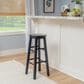 Linon Home Decor Abby 29" Bar Stool in Navy, , large