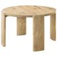 HOMLUX 47"W Round Dining Table with Oak Finish, 4-Leg Base, in Oak, , large