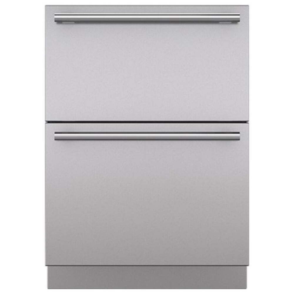 Sub Zero 24" Drawer Panels with Tubular Handles in Stainless Steel, , large