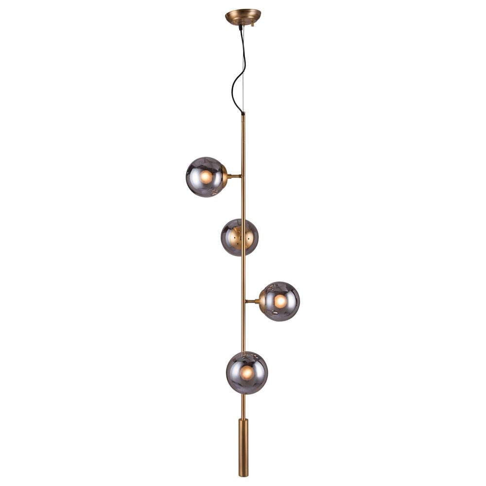 Zuo Modern Zatara Ceiling Lamp in Brass, , large