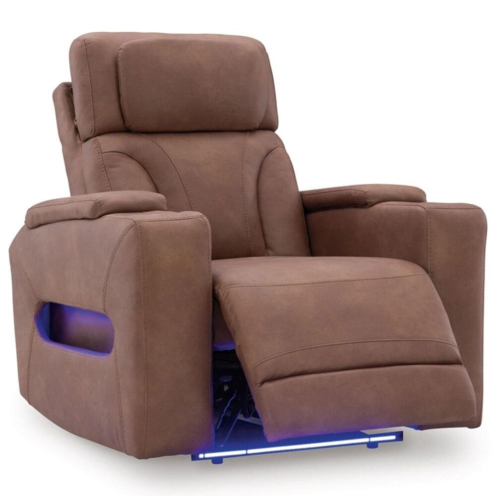 Ashley Point Clear Power Recliner in Caramel, , large