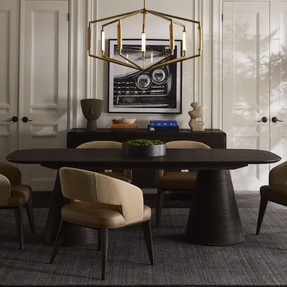 Alder &amp; Tweed Creighton Dining Table in Medium Cinder - Only Table, , large