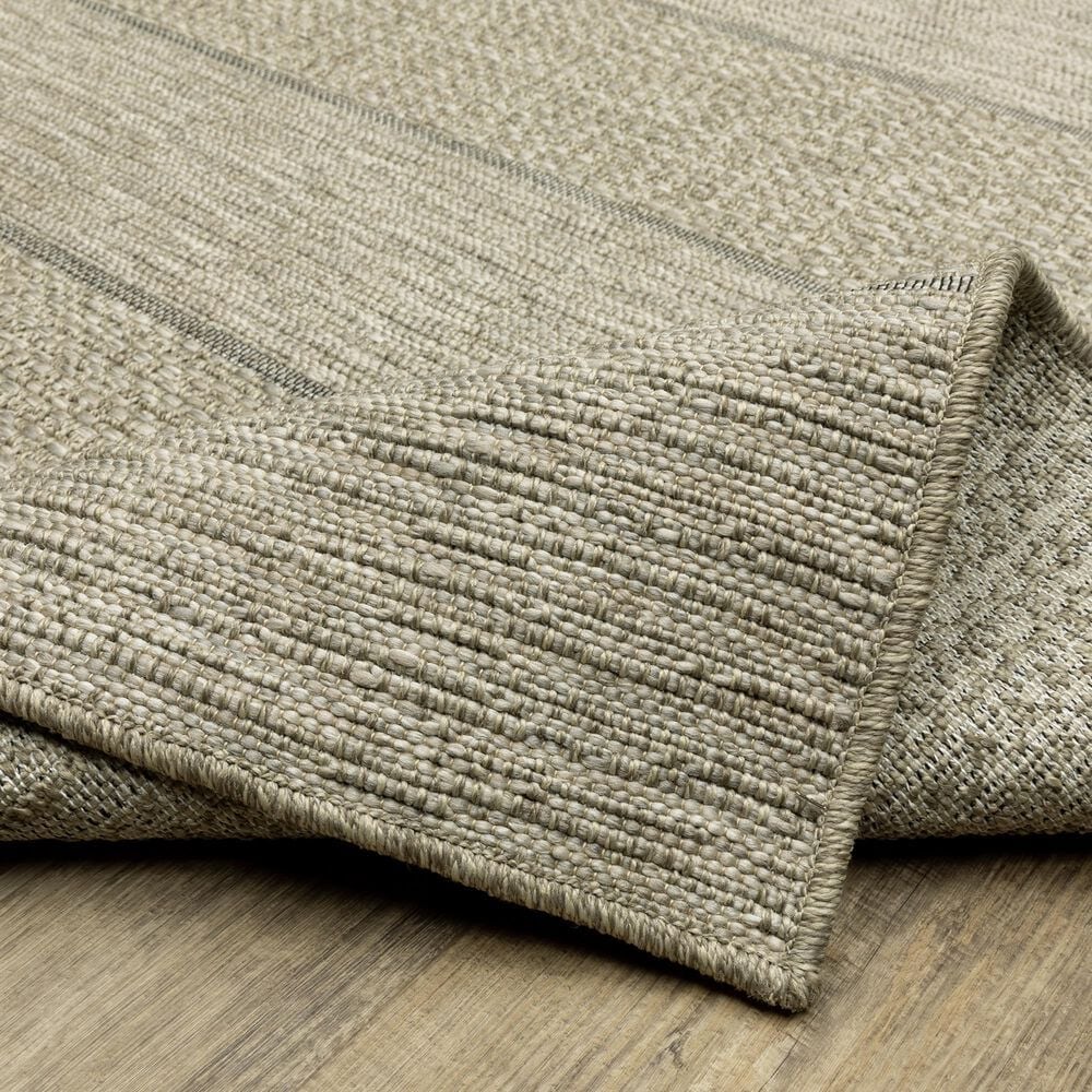 Oriental Weavers Tortuga TR01A 1&#39;10&quot; x 7&#39;6&quot; Beige and Black Runner, , large