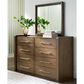 Ashley Marxmore 8 Drawer Dresser and Mirror in Brown, , large