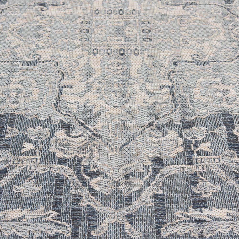 Central Oriental Melbourne Davante 5&#39; x 7&#39; Lagoon and Vanilla Area Rug, , large