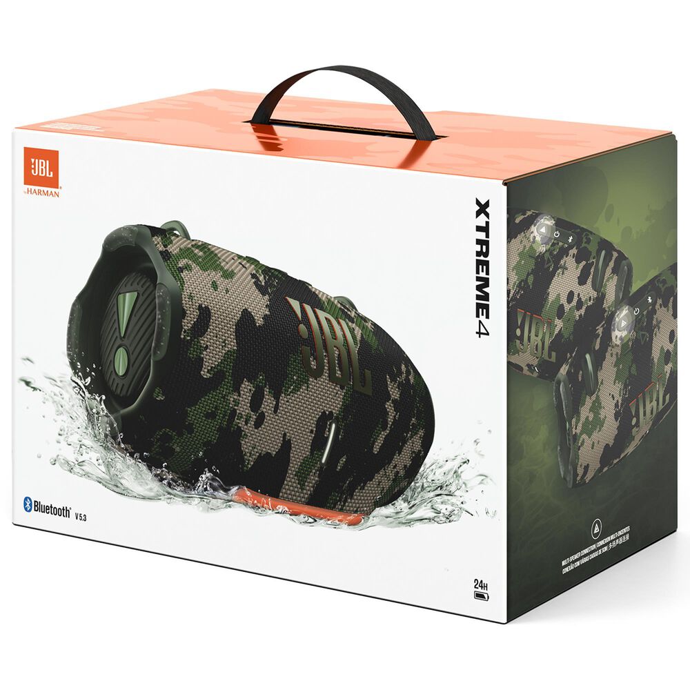 JBL Xtreme 4 Portable Waterproof Bluetooth Speaker in Black Camo, , large