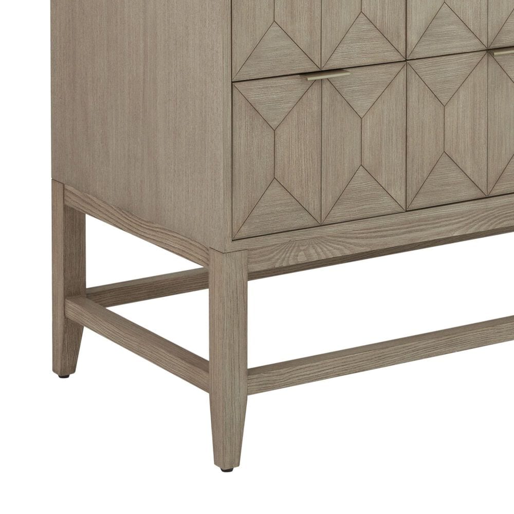 James Martin Vanities Emmeline 48&quot; Single Vanity in Pebble Oak with 3 cm Eternal Jasmine Pearl Quartz Top, , large
