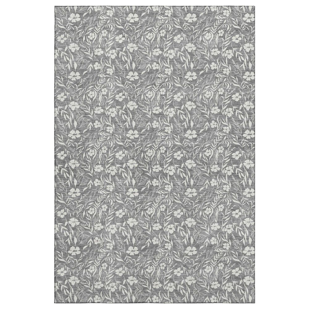 Dalyn Rug Company Soft Essentials Floral Gray 5" x 7"6" Indoor/Outdoor Area Rug, , large