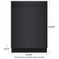 Bosch 800 Series 24"" Built-In Bar Handle Dishwasher with 8 Wash Cycles in Black, , large