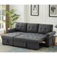 Lilola Home 84-Inch Reversible Sleeper Sectional Sofa with Storage Chaise in Dark Gray, , large