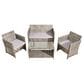 HOMLUX 4-Piece Patio Conversation Set in Light Gray, , large