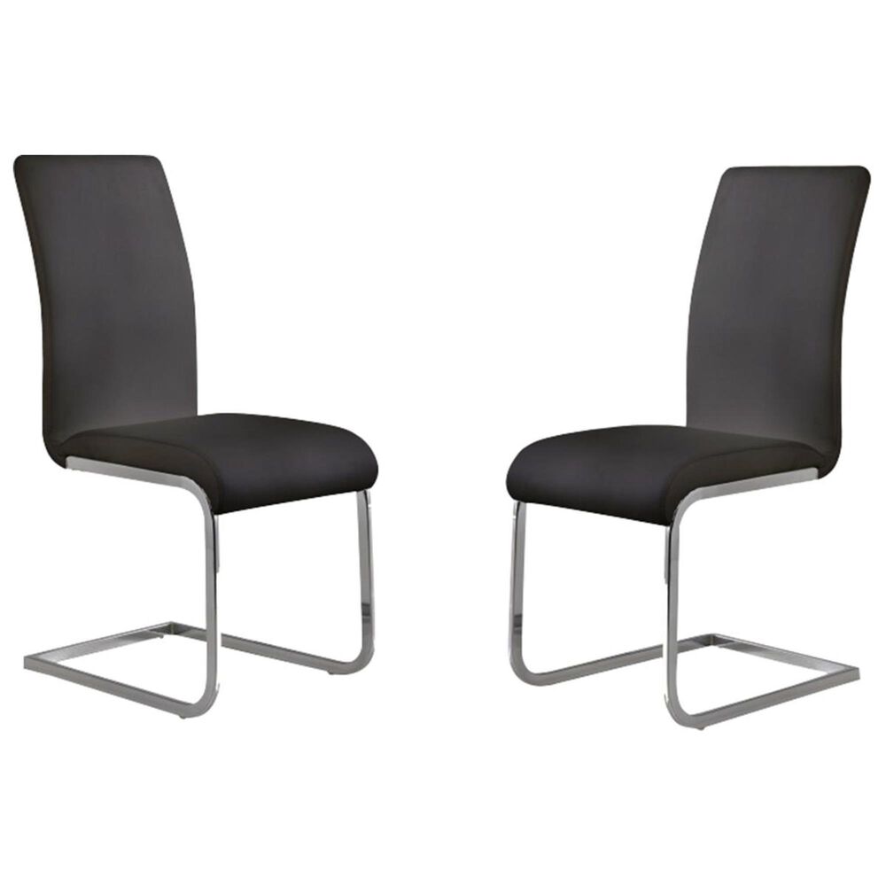 Blue River Amanda Side Chair in Black and Chrome (Set of 2), , large