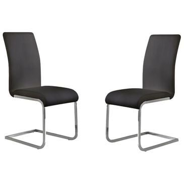 Blue River Amanda Side Chair in Black and Chrome (Set of 2), , large