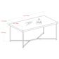 Walker Edison Luxe Coffee Table in White and Chrome, , large