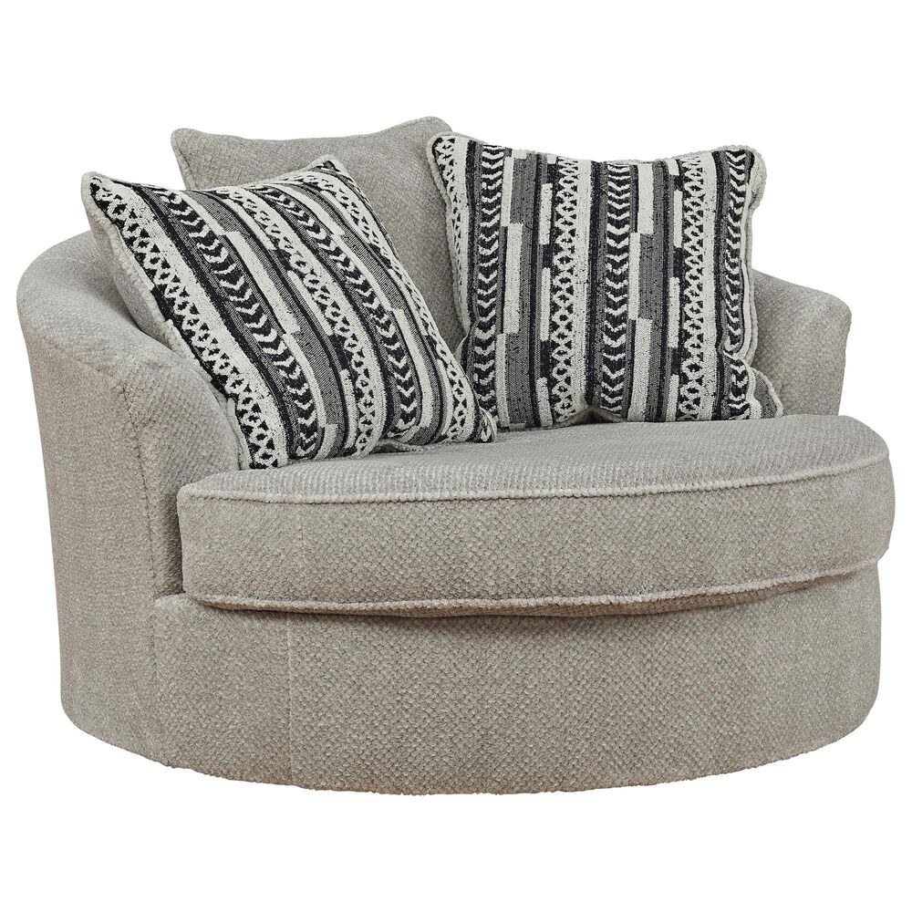 Ashley Calnita Oversized Swivel Accent Chair in Sisal, , large