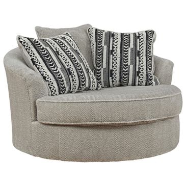 Ashley Calnita Oversized Swivel Accent Chair in Sisal, , large