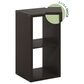 HOMLUX 2-Cube Reversible Open Back Bookshelf in Dark Oak, , large