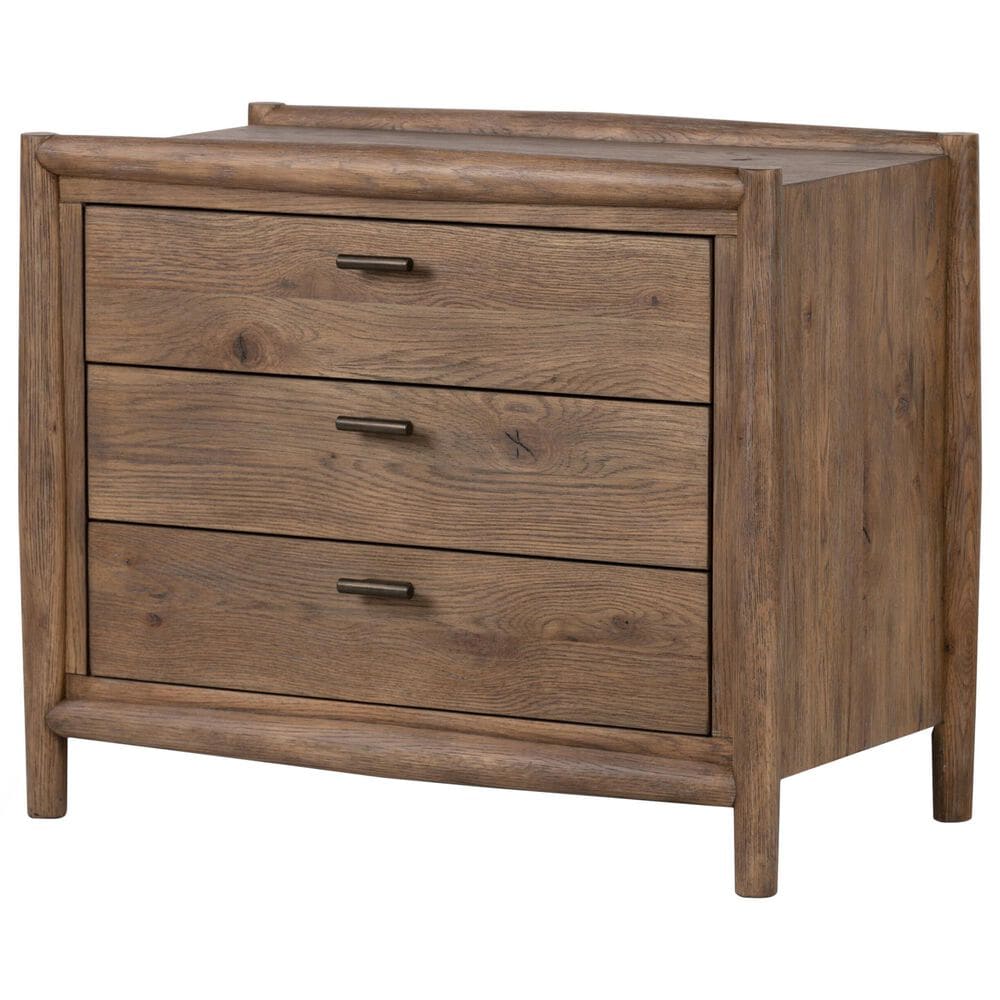 Four Hands Glenview 3-Drawer Nightstand in Weathered Oak, , large