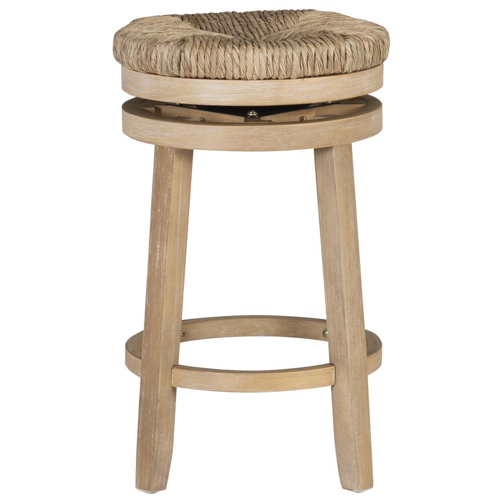 Linon Home Decor Morgan Swivel Counter Stool in Natural, , large