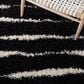 Safavieh Venus Shag VNS603Z 5"3" x 7"6" Black and Ivory Area Rug, , large