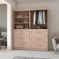 Bestar Pur 72" Closet Organizer in Rustic Brown, , large