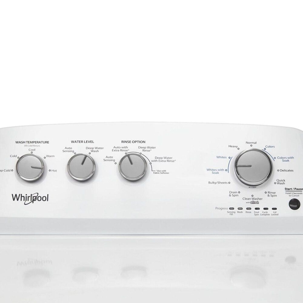 Whirlpool 3 9 Cu Ft Top Load Washer In White Nebraska Furniture Mart
