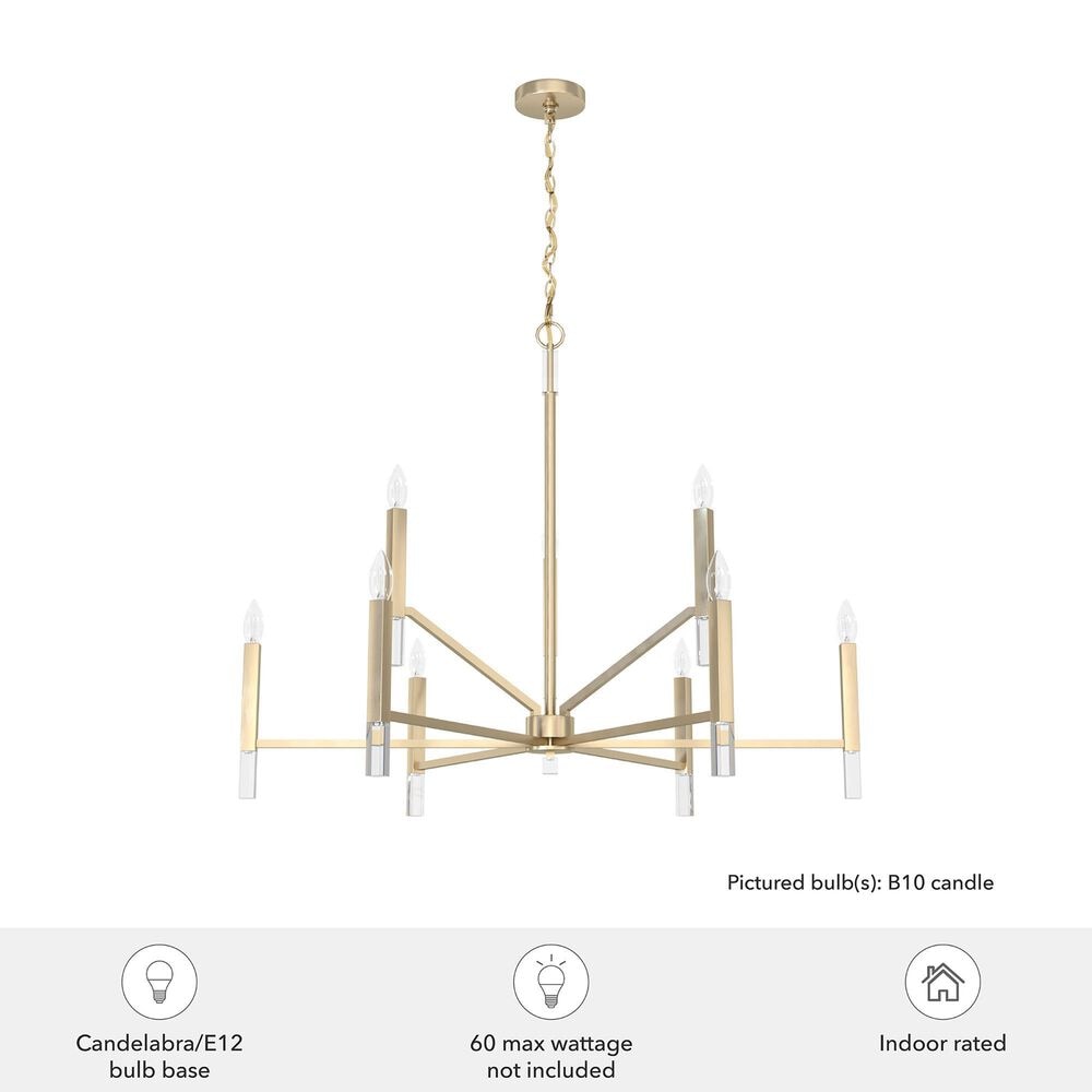 Hunter Sunjai 9-Light Chandelier in Alturas Gold, , large
