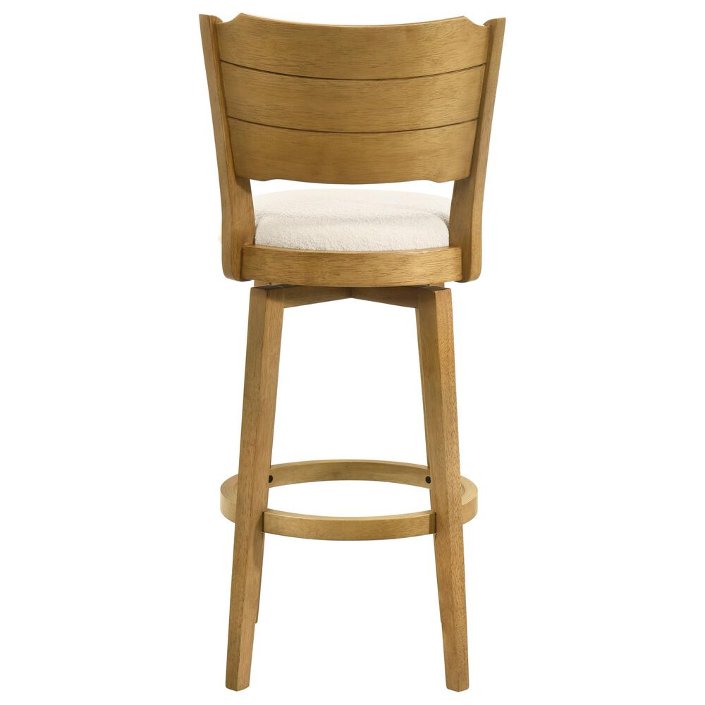 Armen Living Winsley Swivel Bar Height Stool in Amber Glow, , large