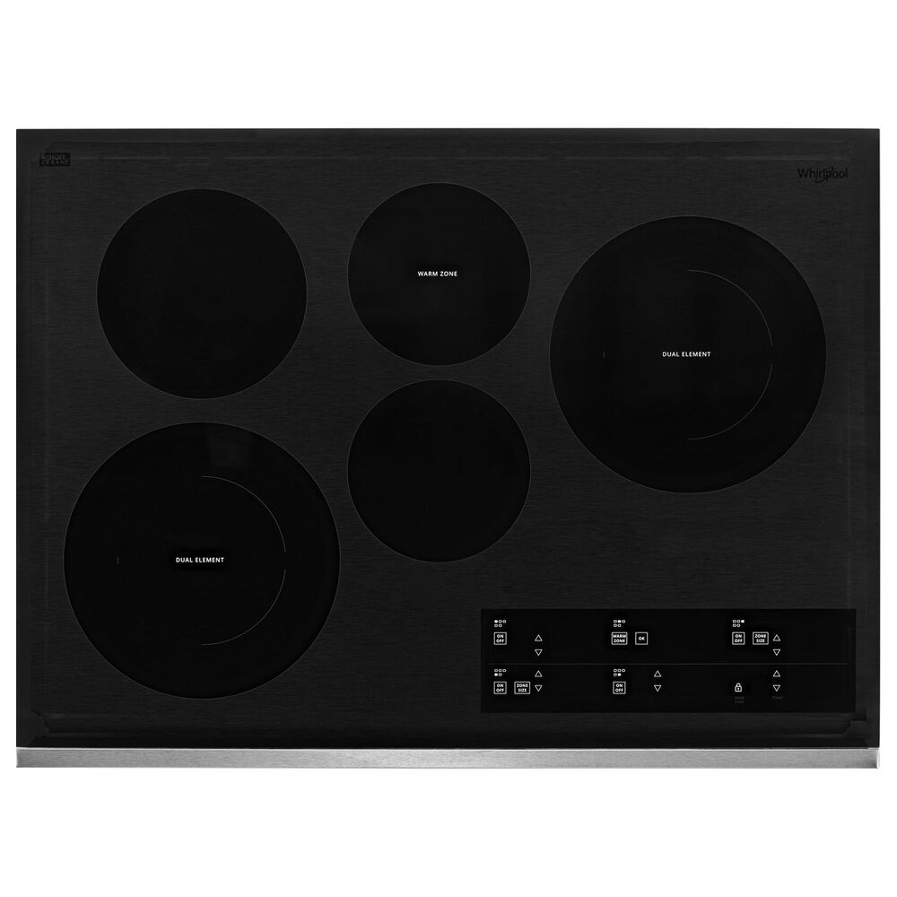 Whirlpool 30" CERAMIC GLASS, 5 ELEMENTS, , large