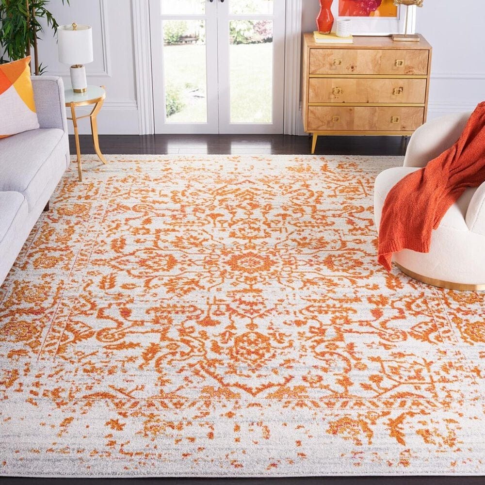 Safavieh Madison 10&#39; x 14&#39; Cream and Orange Area Rug, , large