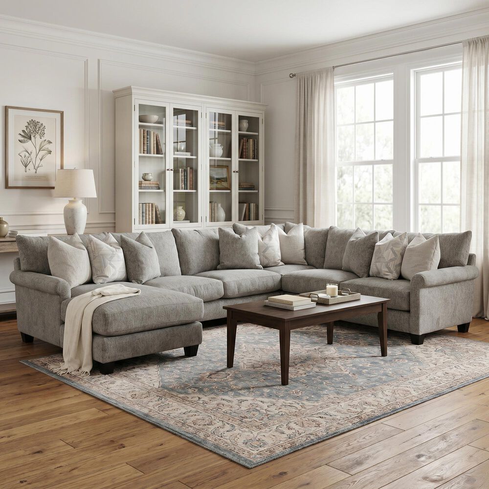 Creature Comforts Asher 4-Piece Sectional with Left Facing Chaise in Sandstone, , large