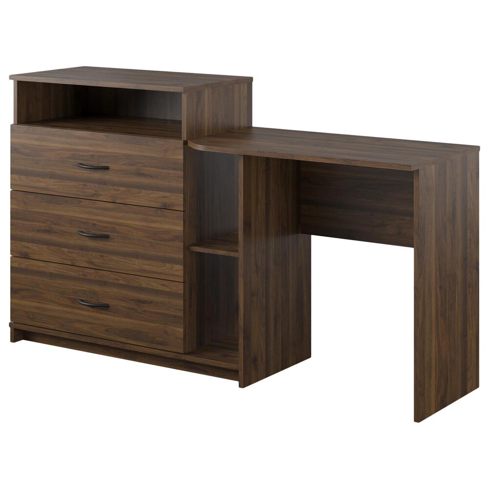DHP Suli 3 in 1 Media Dresser & Desk in Walnut, , large
