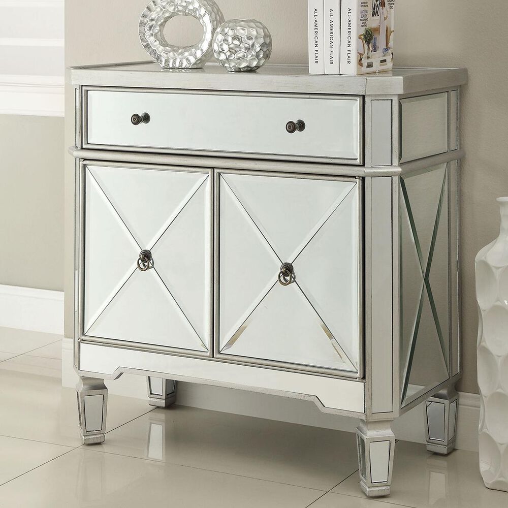 Pacific Landing Wine Cabinet with Removable Wine Rack in Silver, , large