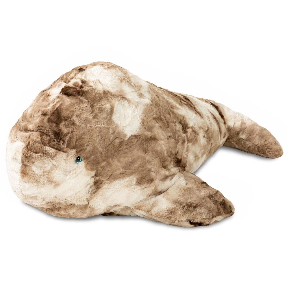 Jaxx Marina The Whale Sea Buddy Large Kids Stuffed Animal Bean Bag in Tie-Dye Coca Mocha, , large