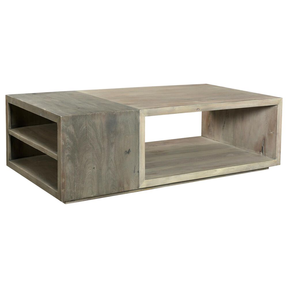 Moe"s Home Collection Timtam Coffee Table in Whitewash and Charcoal, , large